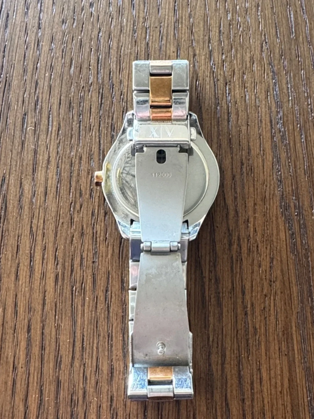 Armani Exchange Two-Tone Gold and Silver Bracelet Watch